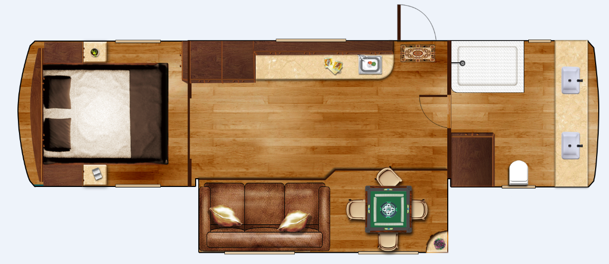 帝盛 经典系列-10米麻将桌款 营地拖挂房车(图1)